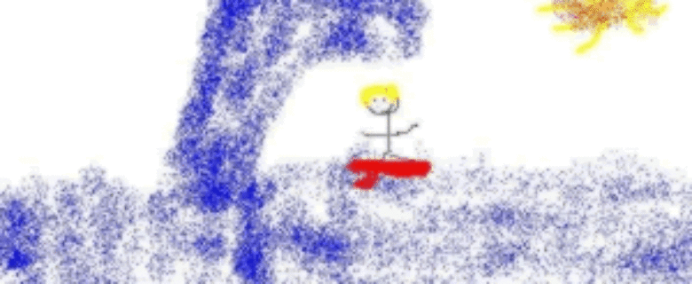 Surfing on a Hot Day by Ricky Verssen from Las Vegas, USA, 9 years old